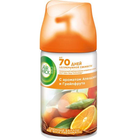 Air Wick Pure, Апельсин і Грейпфрут, 250 мл, змінний балон
