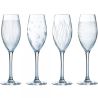 Eclat Illumination, 240 ml х 4 pcs, Set of glasses, for champagne, crystal glass