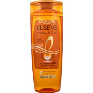 L'Oreal Elseve, 400 мл, Шампунь для всех видов волос, Роскошь 6 масел