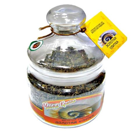 Чайна країна, Золотая улитка, 150 г, Чай черный, стекло