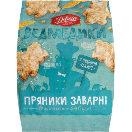 Delicia Gingerbread Boiled Bears, 240 g