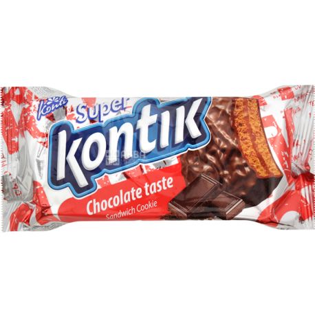 Super-Kontik, 90 г, Супер-Контик, Печенье-сэндвич, Шоколадный вкус