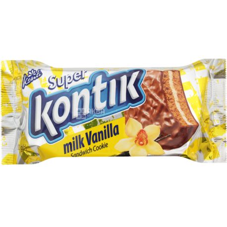 Супер-Контик, 100 г, печенье-сэндвич, Ванильный