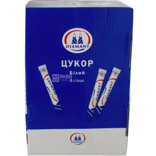 Diamant, 200 шт. х 5 г, Цукор у стіках Діамант, білий