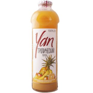 Yan, 0,93 л, Сік Тропічний Ян, без цукру, скло