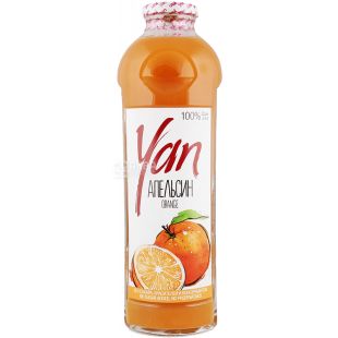 Yan, 0,93 л, Сік Апельсиновий Ян, без цукру, скло