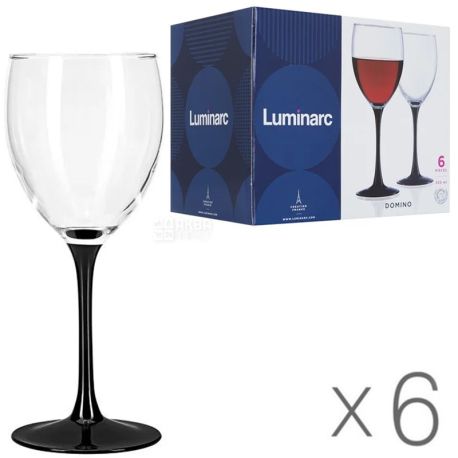 Luminarc Domino, 6 шт. х 190 мл, Люмінарк, Набір келихів для вина, скло
