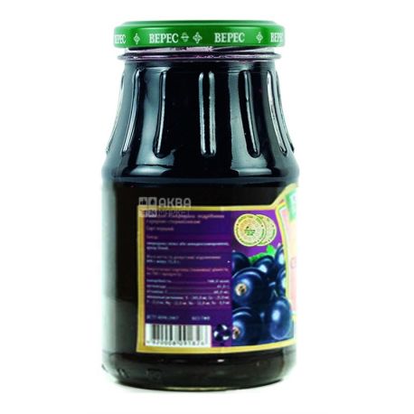 Veres, 350 g, jam, black currant, with sugar