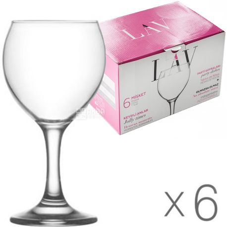 Set of glasses Misket for red wine, 210 ml, 6 pcs.