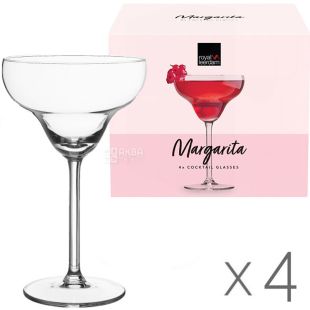  Royal Leerdam, 300 мл х 4 шт, Набор бокалов, для коктейлей Маргарита, стекло