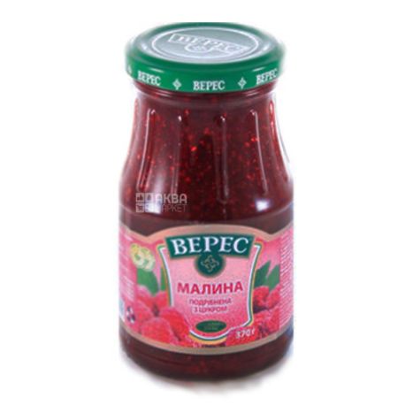 Верес, 370 г, варенье, малиновое, с сахаром