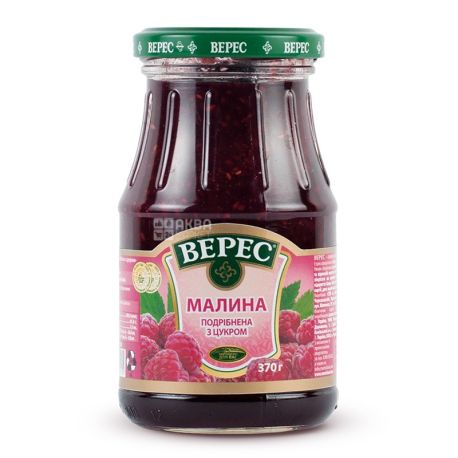 Верес, 370 г, варенье, малиновое, с сахаром