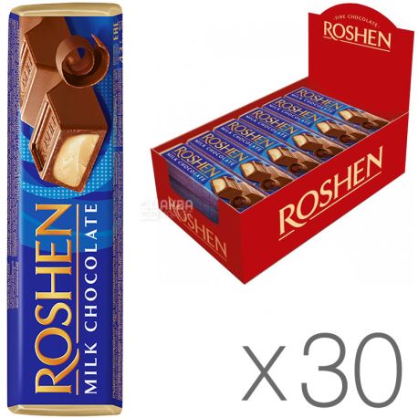Roshen, Bar of creme brulee filling, Packaging 30 pcs. on 43 g, cardboard