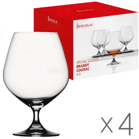 Spiegelau, Special Glasses, 4 шт. х 558 мл, Бокал для бренди и коньяка, хрусталь