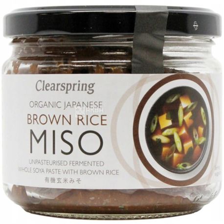 Clearspring, Паста Мисо з коричневым рисом, органическая, 300 г