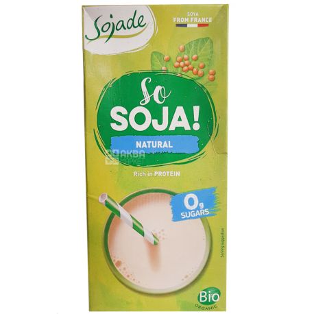 Sojade Soya Natural Organic, 1 л, Сояде, Соевое молоко, органическое, без сахара, соли и лактозы