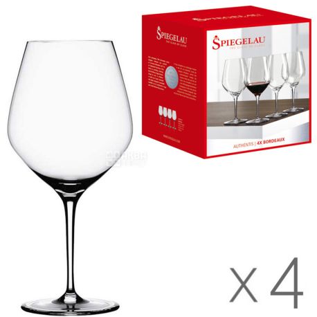 Spiegelau, Authentis, 4 шт. х 750 мл, Набор бокалов для красного вина, хрусталь