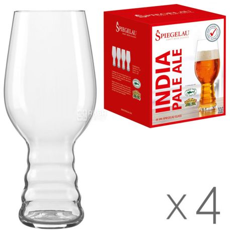 Spiegelau Craft Beer Glasses, 540 ml х 4 pcs, Set of beer glasses, crystal glass