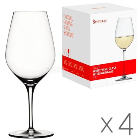 Spiegelau Salute White Wine Glasses Set Of 4 - -made Crystal