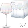 LSA international, Pearl, 4 шт. х 460 мл, Набор бокалов для красного вина, стекло