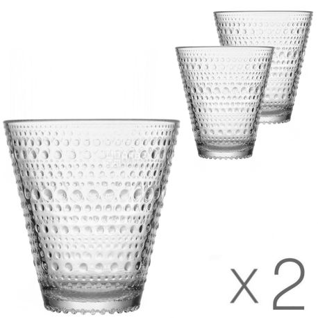 Littala, Kastehelmi, 2 шт., Набір стаканів, скло, прозорий, 300 мл