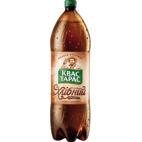 Квас Тарас, 2 л, Квас хлібний, натуральний, ПЕТ