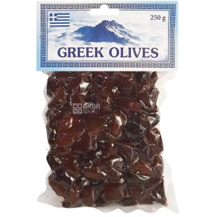 Greek olives, 250 г, Вяленые оливки Тасос, с косточкой