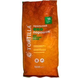 Tortilla, 1,5 кг, Пральний порошок для білих та кольорових речей, органічний, Тортіла