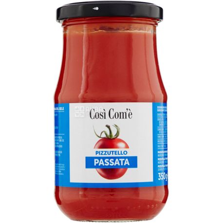 Cosi Com'e, Passata Pizzutello, 350 г, Томатное пюре из томатов Пицутелло