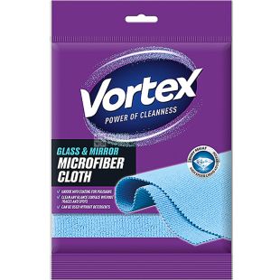 Vortex, Салфетка из микрофибры для стекла и зеркала, 350 х 350 мм, голубые