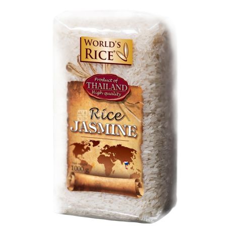 World's Rice, Jasmine, 1 кг, Рис Ворлдс Райс, Жасмин, довгозернистий
