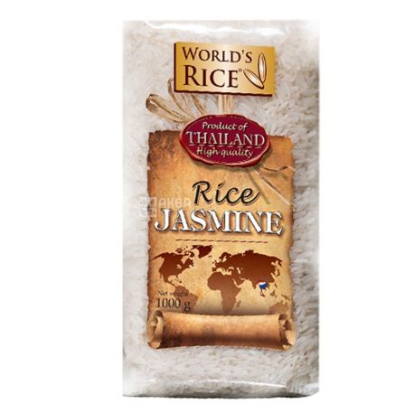 World's Rice, Jasmine, 1 кг, Рис Ворлдс Райс, Жасмин, довгозернистий