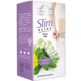 Ahmad Tea Detox Slim, 20 пак, Чай травяной Ахмад Ти Детокс Слим для похудения