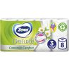 Zewa Deluxe Camomile Comfort, 8 рул., Туалетная бумага Зева Делюкс, Ромашка, 3-х слойная