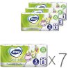 Zewa Deluxe Camomile Comfort, Упаковка 7 шт. по 8 рул., Туалетний папір Зева Делюкс, Ромашка, 3-х шаровий