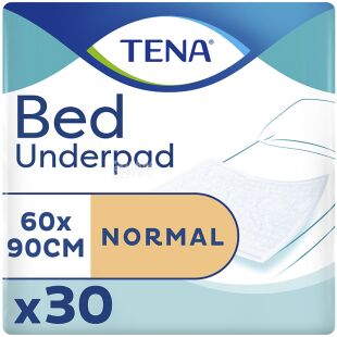 Tena, Bed Normal, 30 шт., Одноразовые пеленки,  60х90 см