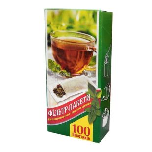 Промтус, 100 шт., Фильтр-пакеты для заваривания чая, 80 x 180 мм