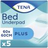 Tena Bed Plus, 5 шт., Тена Бед Плюс, Пеленки одноразовые впитывающие, размер 60x60 см