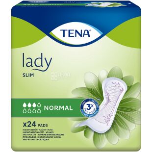 Tena Lady, Slim Normal, 24 шт., Прокладки урологічні, 3 краплі