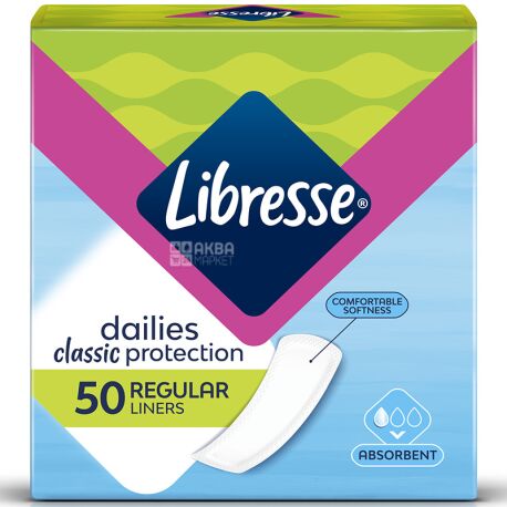 Libresse Classic Regular, Daily Pads, 1 drop, 50 pcs.