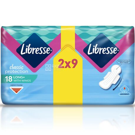 Libresse Classic Ultra Super Clip Soft, 18 шт., Прокладки гігієнічні, 5 крапель