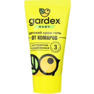 Gardex Baby, 40 мл, Детский крем-гель от комаров, с экстрактом подорожника, с 3-х лет