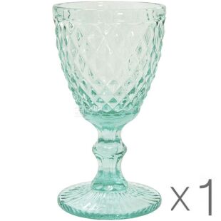 Olens, 250 мл, Келих для вина, вінтажний, бірюзовий, скло