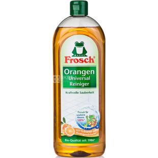 Frosch, 750 мл, Засіб для прибирання, Апельсин, універсальний