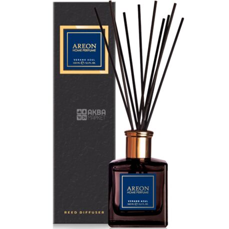Areon Home Perfume, Premium Verano Azul, 150 мл, Освежитель воздуха, аромадиффузор, Голубое лето