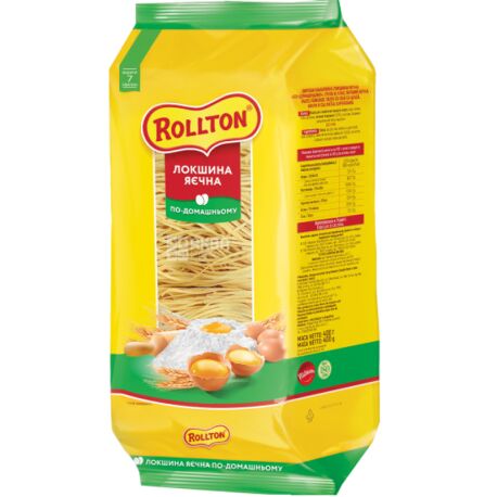 Rollton, 400 g, Egg noodles at home, m / s