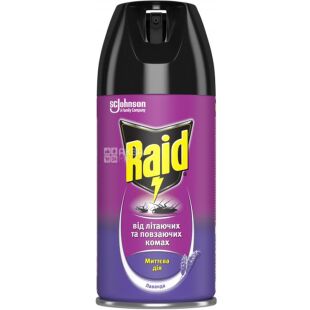 Raid, Лаванда, 300 мл, Аэрозоль против летающих и ползучих насекомых