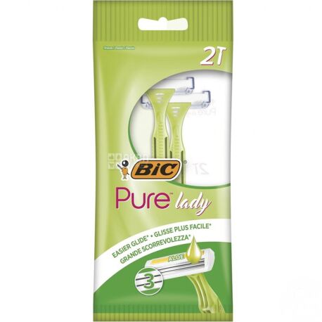 BIC Pure 3 Lady, 2 шт., Станок для гоління, одноразовий