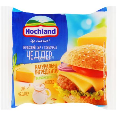 Hochland, Сир плавлений Чеддер, 130 г