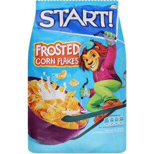 Start, 700 г, Пластівці Старт, кукурудзяні, глазуровані, сухий сніданок для дітей від 6-ти років